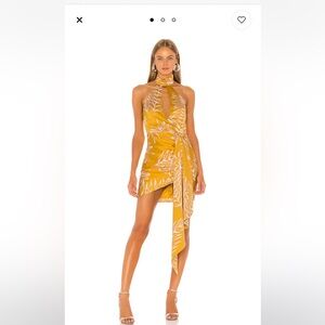Camila Coelho - XS - Gold/yellow Floral Halter Mini Dress - NWT